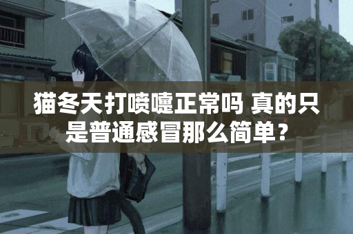 貓冬天打噴嚏正常嗎 真的只是普通感冒那么簡單？