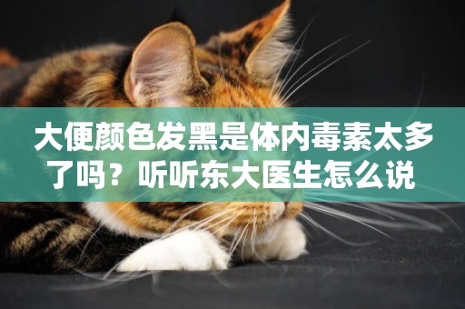 大便顏色發黑是體內毒素太多了嗎？聽聽東大醫生怎么說 