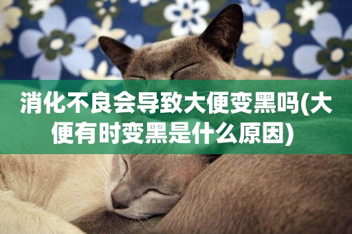 消化不良會導致大便變黑嗎(大便有時變黑是什么原因) 