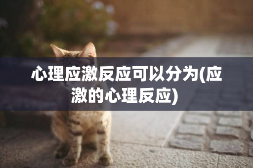 心理應激反應可以分為(應激的心理反應) 