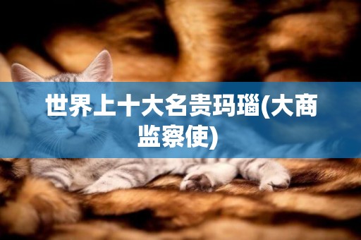 世界上十大名貴瑪瑙(大商監察使) 