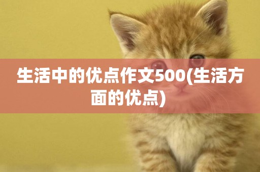 生活中的優點作文500(生活方面的優點) 