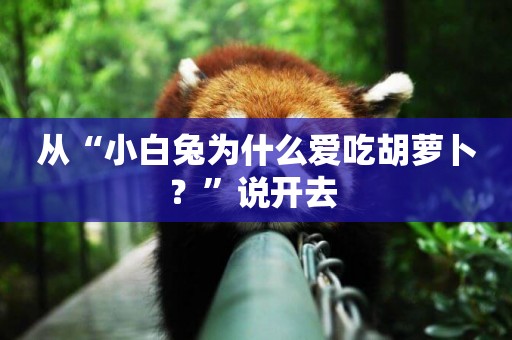 從“小白兔為什么愛吃胡蘿卜？”說開去 