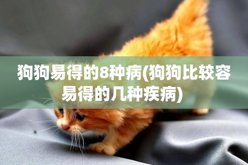 狗狗易得的8種病(狗狗比較容易得的幾種疾病) 