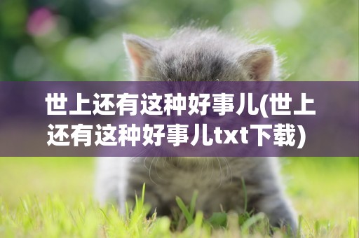 世上還有這種好事兒(世上還有這種好事兒txt下載) 
