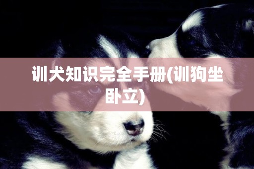 訓犬知識完全手冊(訓狗坐臥立) 