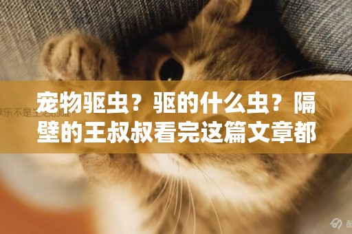 寵物驅蟲？驅的什么蟲？隔壁的王叔叔看完這篇文章都知道啦 