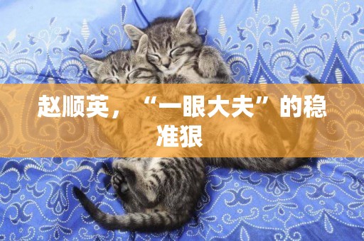 趙順英，“一眼大夫”的穩準狠 