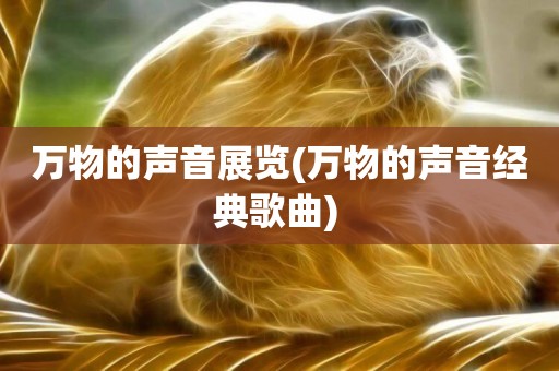 萬物的聲音展覽(萬物的聲音經典歌曲) 