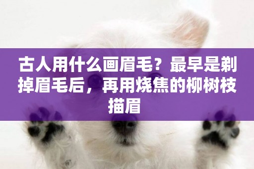 古人用什么畫眉毛？最早是剃掉眉毛后，再用燒焦的柳樹枝描眉 