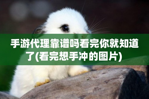 手游代理靠譜嗎看完你就知道了(看完想手沖的圖片) 