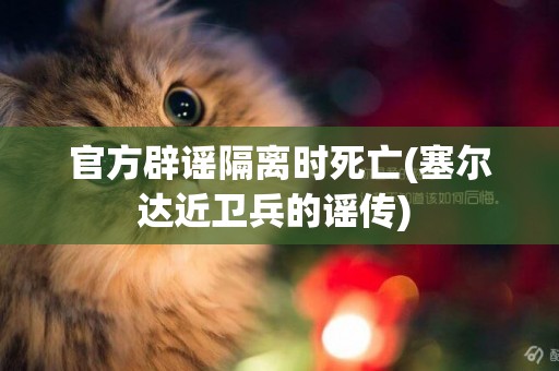 官方辟謠隔離時死亡(塞爾達近衛兵的謠傳) 