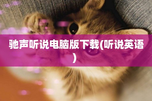 馳聲聽說電腦版下載(聽說英語) 