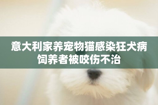 意大利家養寵物貓感染狂犬病 飼養者被咬傷不治 