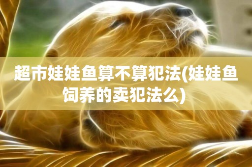 超市娃娃魚算不算犯法(娃娃魚飼養的賣犯法么) 