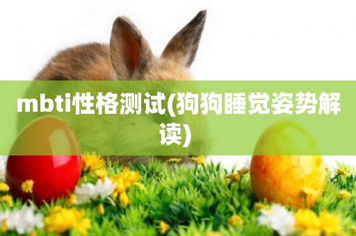 mbti性格測試(狗狗睡覺姿勢解讀) 