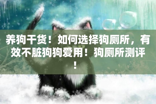 養狗干貨！如何選擇狗廁所，有效不臟狗狗愛用！狗廁所測評！ 