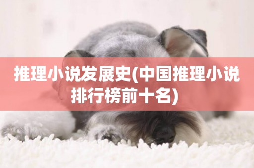 推理小說發展史(中國推理小說排行榜前十名) 