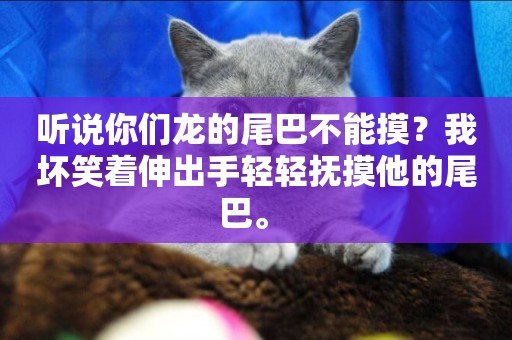 聽說你們龍的尾巴不能摸？我壞笑著伸出手輕輕撫摸他的尾巴。 