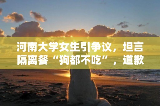 河南大學女生引爭議，坦言隔離餐“狗都不吃”，道歉更顯陰陽怪氣 