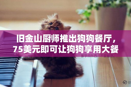 舊金山廚師推出狗狗餐廳，75美元即可讓狗狗享用大餐，菜譜包括雞皮華夫餅、菲力牛排 