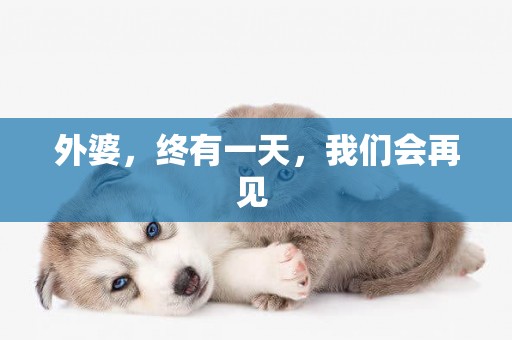 外婆，終有一天，我們會再見 