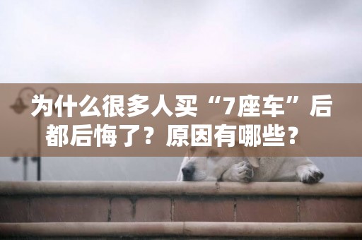 為什么很多人買“7座車”后都后悔了？原因有哪些？ 