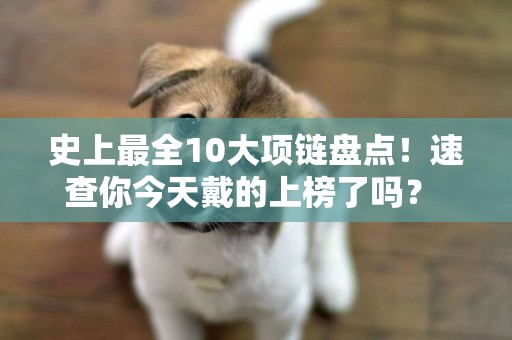 史上最全10大項鏈盤點！速查你今天戴的上榜了嗎？ 