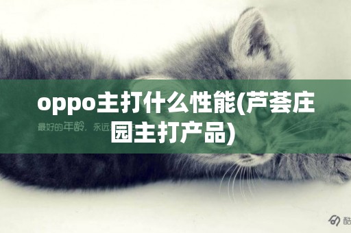 oppo主打什么性能(蘆薈莊園主打產品) 
