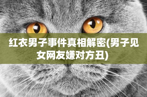 紅衣男子事件真相解密(男子見女網友嫌對方丑) 