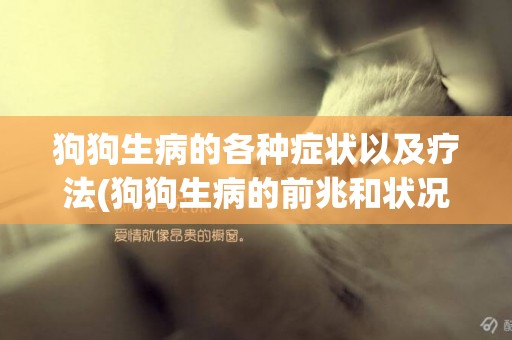 狗狗生病的各種癥狀以及療法(狗狗生病的前兆和狀況) 