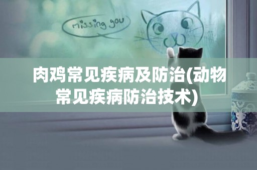 肉雞常見疾病及防治(動物常見疾病防治技術) 