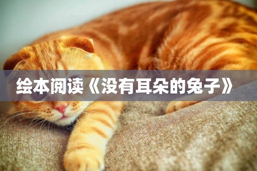 繪本閱讀《沒有耳朵的兔子》 