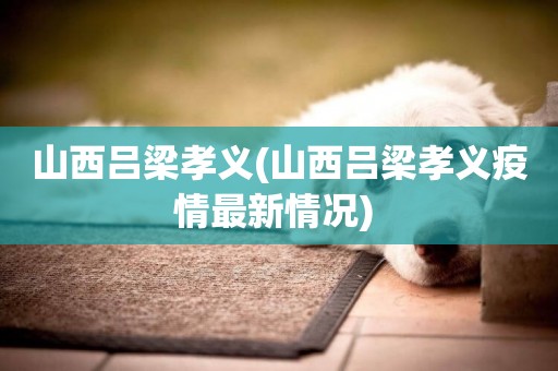 山西呂梁孝義(山西呂梁孝義疫情最新情況) 