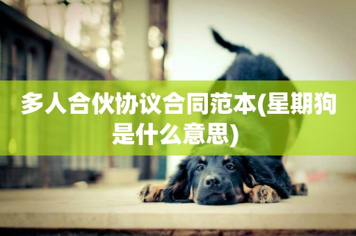多人合伙協議合同范本(星期狗是什么意思) 