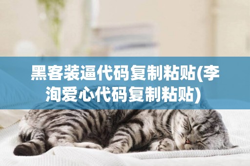 黑客裝逼代碼復制粘貼(李洵愛心代碼復制粘貼) 