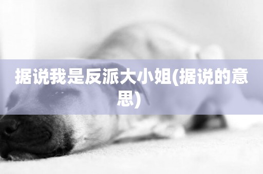 據說我是反派大小姐(據說的意思) 