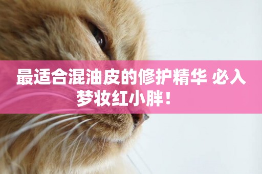 最適合混油皮的修護精華 必入夢妝紅小胖！ 