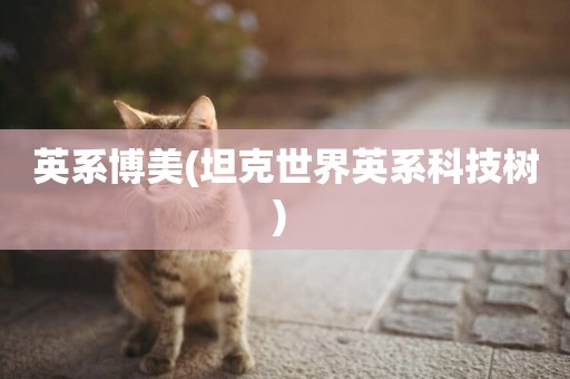 英系博美(坦克世界英系科技樹) 