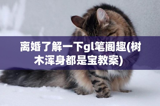 離婚了解一下gl筆閣趣(樹木渾身都是寶教案) 