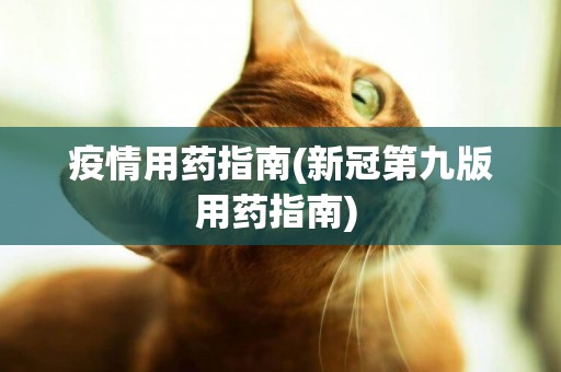 疫情用藥指南(新冠第九版用藥指南) 