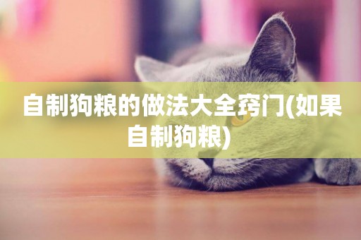 自制狗糧的做法大全竅門(如果自制狗糧) 
