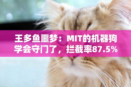 王多魚噩夢：MIT的機器狗學會守門了，攔截率87.5%，比頂尖運動員還高 