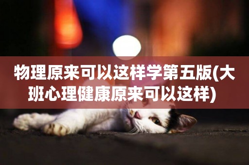 物理原來可以這樣學第五版(大班心理健康原來可以這樣) 