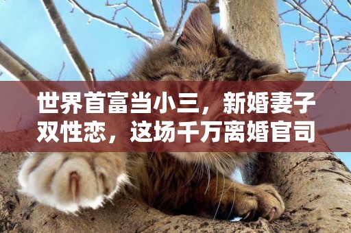 世界首富當小三，新婚妻子雙性戀，這場千萬離婚官司可真精彩 