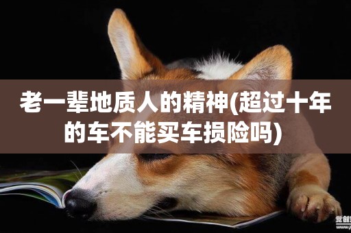老一輩地質人的精神(超過十年的車不能買車損險嗎) 