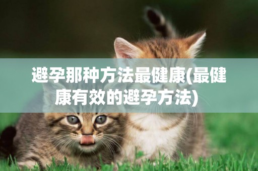避孕那種方法最健康(最健康有效的避孕方法) 