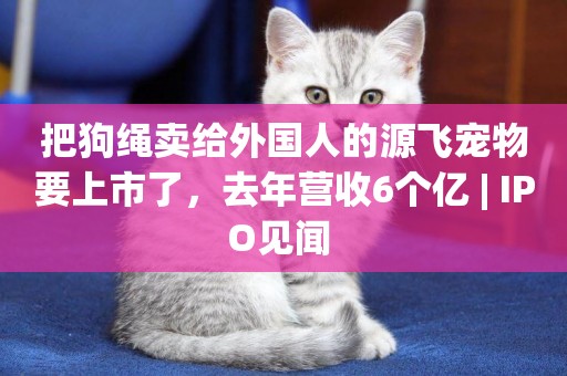 把狗繩賣給外國人的源飛寵物要上市了，去年營收6個億 | IPO見聞 
