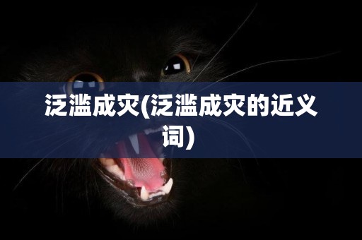 泛濫成災(泛濫成災的近義詞) 