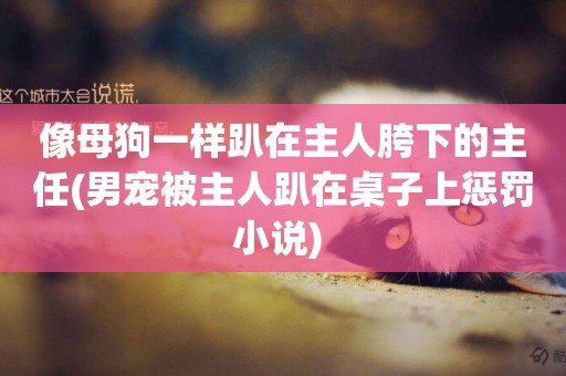 像母狗一樣趴在主人胯下的主任(男寵被主人趴在桌子上懲罰小說) 